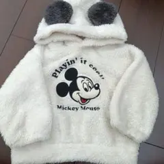 ディズニー　futafuta　ミッキーマウス フリースパーカー 耳付き