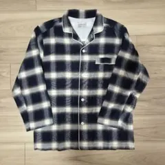 無印良品 紳士 脇に縫い目のない フランネル長袖パジャマ Lサイズ