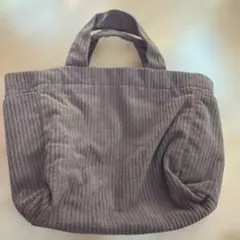 コーデュロイ トートバッグ ブラウン