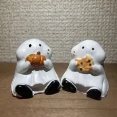 【新商品】ナチュラルキッチン　樹脂オブジェ　オバケ　2個セット