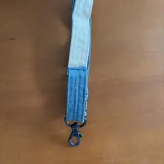 スマホ用 ショルダーストラップ ブルー×ベージュ