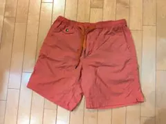 coen オレンジショートパンツ ウエストドローストリング付き