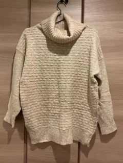 アーバンリサーチサニーレーベル ラメ糸MIX編みタートルプルオーバー