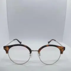 クラシック ボストン サーモント メガネ（べっ甲柄×ゴールド） 伊達メガネ