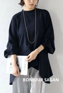 BONJOUR SAGAN ボンジュールサガン オーバードレープブラウス