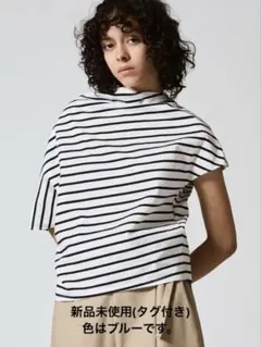 【新品未使用】mizuiro ind ボーダー　アシンメトリ　半袖Tシャツのサムネイル