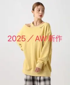 BAYFLOW [デザインスウェット]スリットデザインチュニック