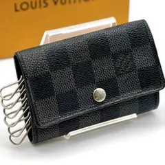 【美品】 ルイ ヴィトン ダミエグラフィット ミュルティクレ6 キーケース 6連