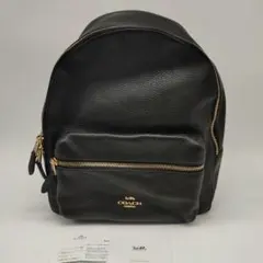 美品 COACH コーチ レザー ミニリュック F37621 バッグパック 黒