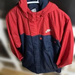 Nike フード付きナイロンジャケット 赤/紺