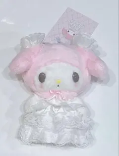 2サンリオ レディ マイメロディ マイメロ　マスコット　キーホルダー ホワイト
