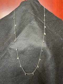 シルバー　ステーシュンデザイン　ロングネックレス　レトロアンティークな感じ