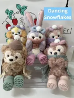 【新品】 5体セット ディズニー ダンシングスノーフレークスぬいぐるみチャーム