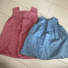 赤と青のワンピースセットのサムネイル