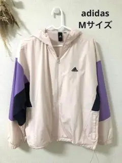 adidas フード付き　ウィンドブレーカー　ナイロン　パーカー　レディース