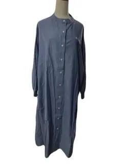 【POLO】ゆったりナチュラルシャツワンピ　大きいサイズ　楽ちん