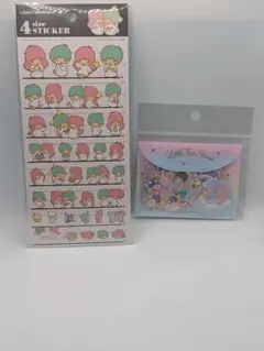 【正規品】リトルツインスターズ4サイズステッカー&シール&ケースセット2種類