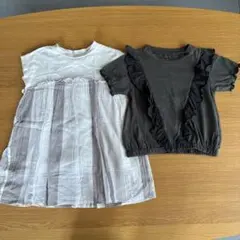 しまむら　クロッシー　ワンピース　Tシャツ　2枚セット　100のサムネイル