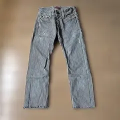 MOUSSY ストライプ フレアデニム