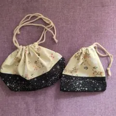 お弁当袋　コップ袋　巾着袋2個セット