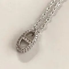 ot czダイヤ　アンカー　チェーン　ネックレス　シルバー