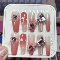 ネイルチップオーダー現品 韓国 量産型ネイル 地雷系 y2k サブカル 天使界隈