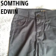 SOMETHING(EDWIN) ブラック チノパン