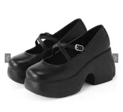 GRL クロスストラップ厚底ローファー zr1367