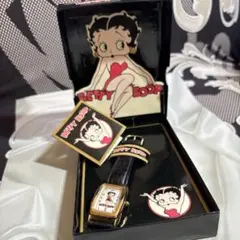 希少‼️レトロ　ベティ•ブープ　ハンバーガー定員　時計付き置物　2003年製 希少‼️レトロ ベティ•ブープ ハンバーガー定員 時計付き置物 2003年製