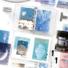 【9】素材紙 4種 硫酸紙 紙もの 海外 コラージュ レトロ まとめ売り