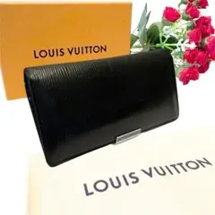 Louis Vuitton ルイヴィトン エピ がま口 二つ折財布 ブラック - メルカリ