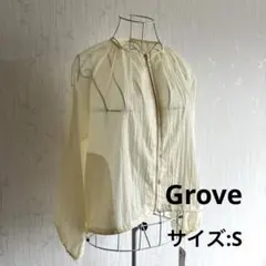 【新品未使用】grove シアーブルゾン アイボリー Sサイズのサムネイル