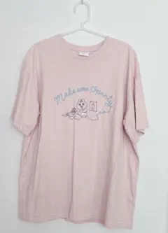 gu おぱんちゅうさぎ　Tシャツ　L レディース　ピンク　半袖　刺繍 匿名配送のサムネイル