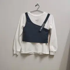 レイヤード風 長袖Tシャツ ハートロゴのサムネイル