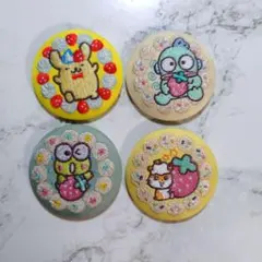 サンリオキャラクターズ 刺繍缶バッジ 4個セット