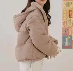 ナイスクラップ　中綿ブルゾン　ダウンジャケット　ベージュ