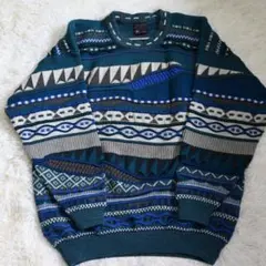 古着　90s オーストラリア製 EMAROO 3D デザインニット ウール