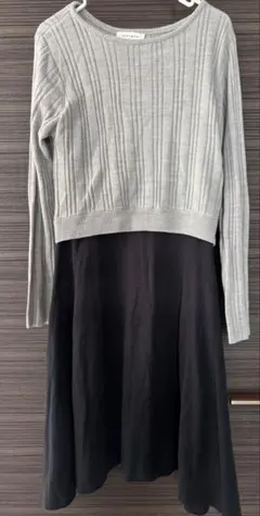 えりこ様　授乳服2点　マタニティウェア　ニット　ワンピース　授乳服　グレー　L