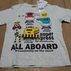 新幹線デザイン Tシャツ グレーのサムネイル