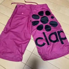 CLAP ナイロン　フィットネスパンツ　ピンク系