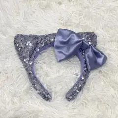 ユニバ キティちゃん カチューシャ 紫 ラベンダー