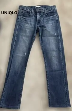 UNIQLO フィットスリム　ストレート　31インチ　ブルー　デニム ジーンズ