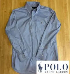 【美品】POLO RALPH LAUREN 長袖シャツ ブルー