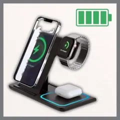 ワイヤレス充電器　急速充電　iPhone　Apple Watch　AirPods