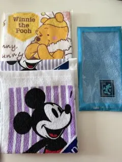 第一生命ミッキーミニーくまのプーさんフェイスタオル　ハンドタオルセット