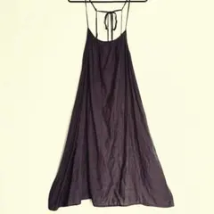 Samansa Mos2 blue グレイッシュパープル　キャミワンピ　フリー