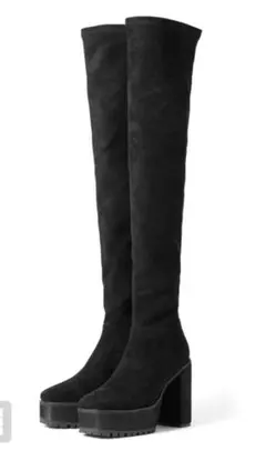 チャンキーヒールニーハイブーツ［gd1174］