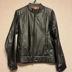【美品】プーマゴルフPUMA GOLF トラックジャケット 光沢ブラック 黒 M