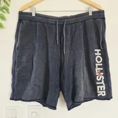 ホリスター ロゴ ハーフパンツ カットオフ XL 紺 スウェット ルームウェアのサムネイル