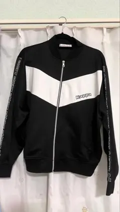 Kappa ジップアップジャケット ブラック/ホワイト